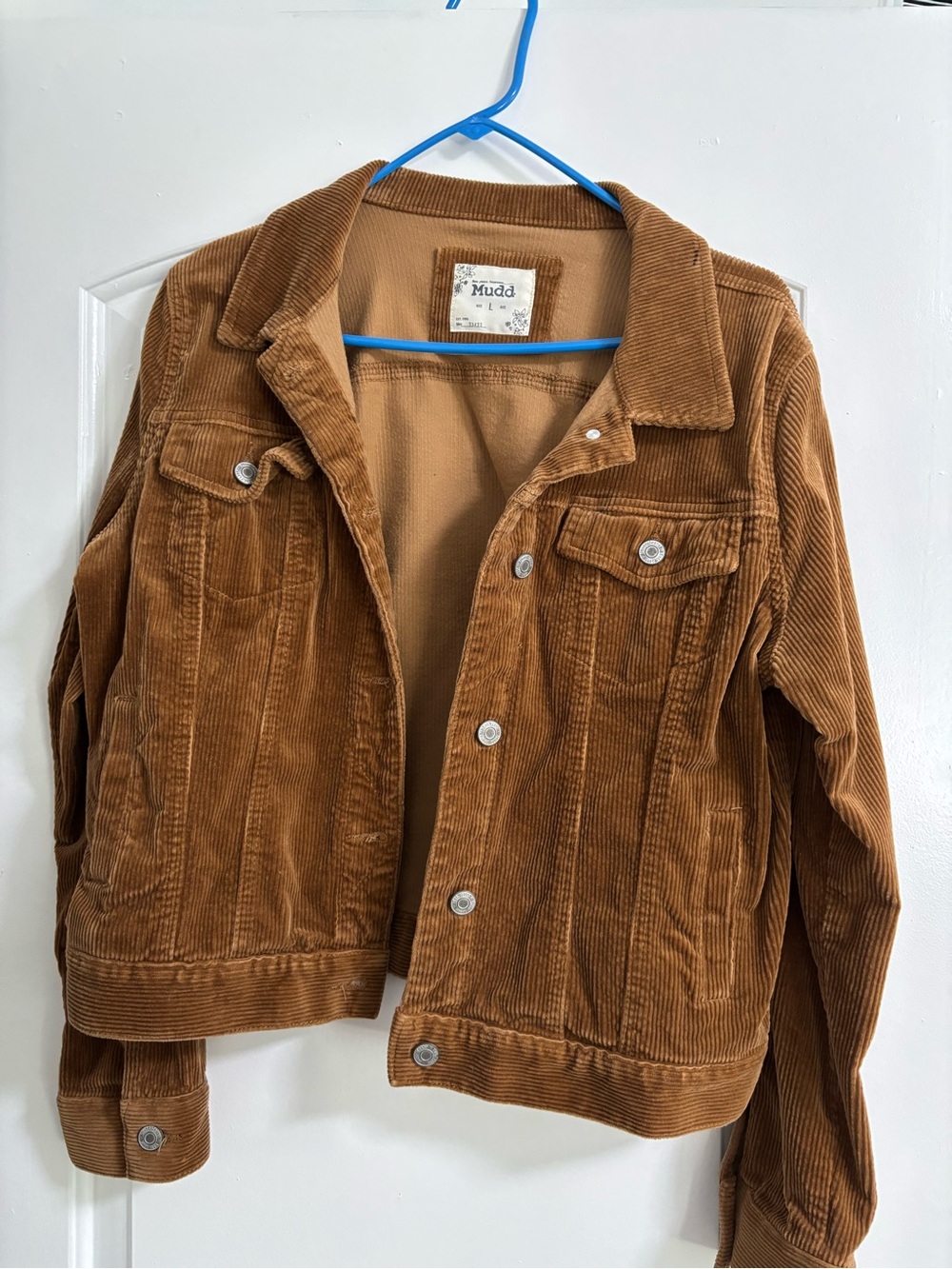 Mudd Corduroy Jean Jacket in Camel Brown